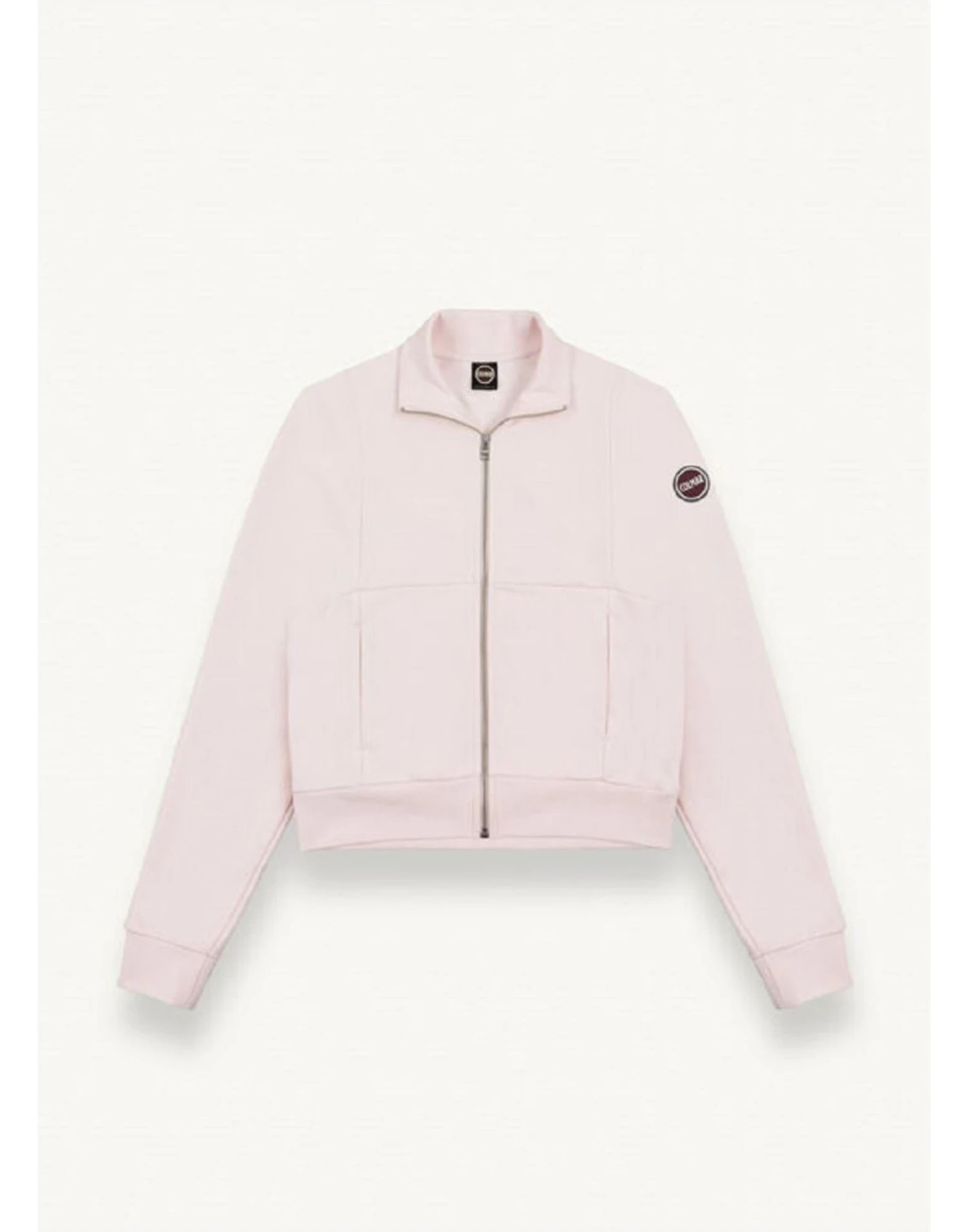 COLMAR Full Zip Sweatshirt With High Collar | Sweatshirt Rosa Damen 3 COLMAR Full Zip Sweatshirt With High Collar | Sweatshirt Rosa Damen