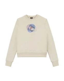 COLMAR Crew Neck Sweatshirt With Chest Print | Sweatshirt Beige Damen