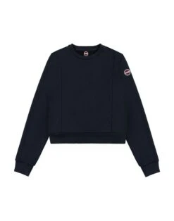 COLMAR Crew Neck Sweatshirt With Vertical Cuts | Sweatshirt Blau Damen