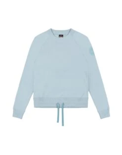 COLMAR Crew-neck Sweatshirt With Glitter Logo Drawstring | Sweatshirt Blau Damen
