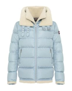 COLMAR Down Jacket With Detachable Double Collar | Steppjacke Himmelblau Damen