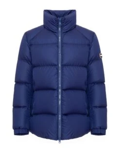 COLMAR Oversized Down Jacket With High Collar | Steppjacke Blau Herren