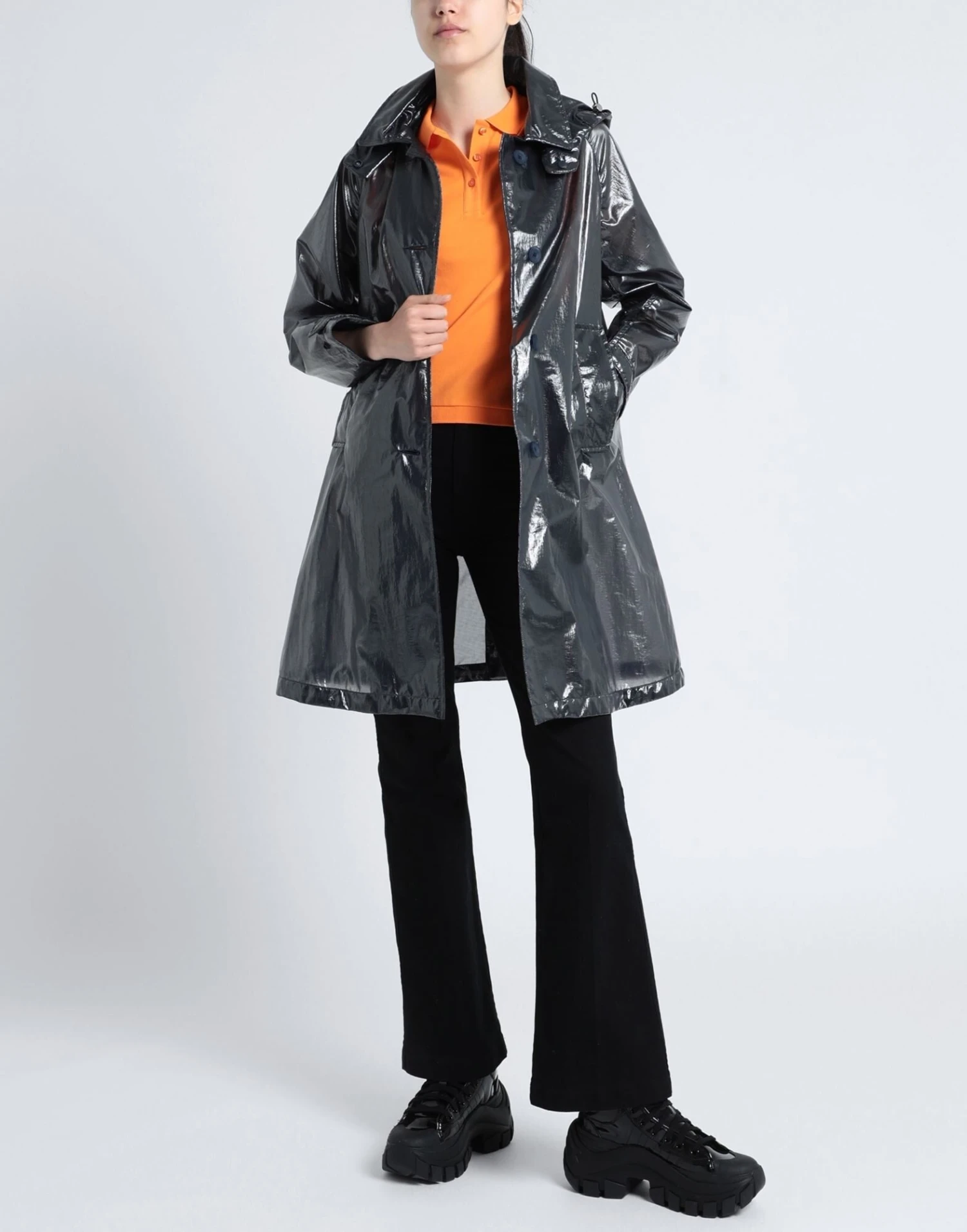 COLMAR LACQUER | Lange Jacke Marineblau Damen 4 COLMAR LACQUER | Lange Jacke Marineblau Damen – Bild 2