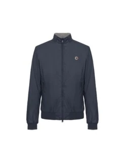 COLMAR Reversible Bomber Jacket In Cotton Twill | Jacke Blau Herren