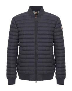 COLMAR Down Bomber Jacket With Knit Details | Steppjacke Blau Herren